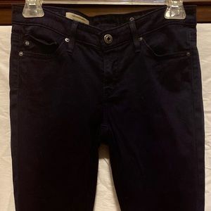 AG Adriano Goldschmied Size 25R Navy Blue  The Stevie Ankle Slim Straight Ankle